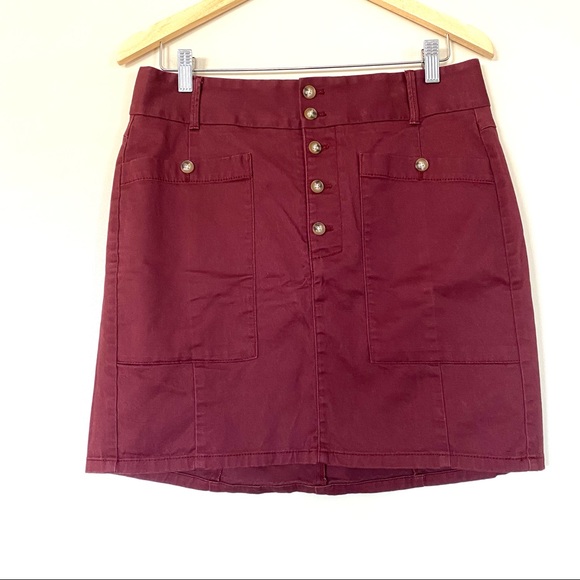 Loft Outlet Button Front Skirt